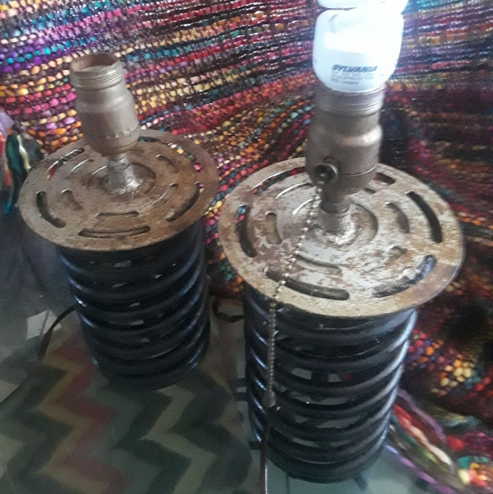 Antique Automobile Suspension Springs Art lamps